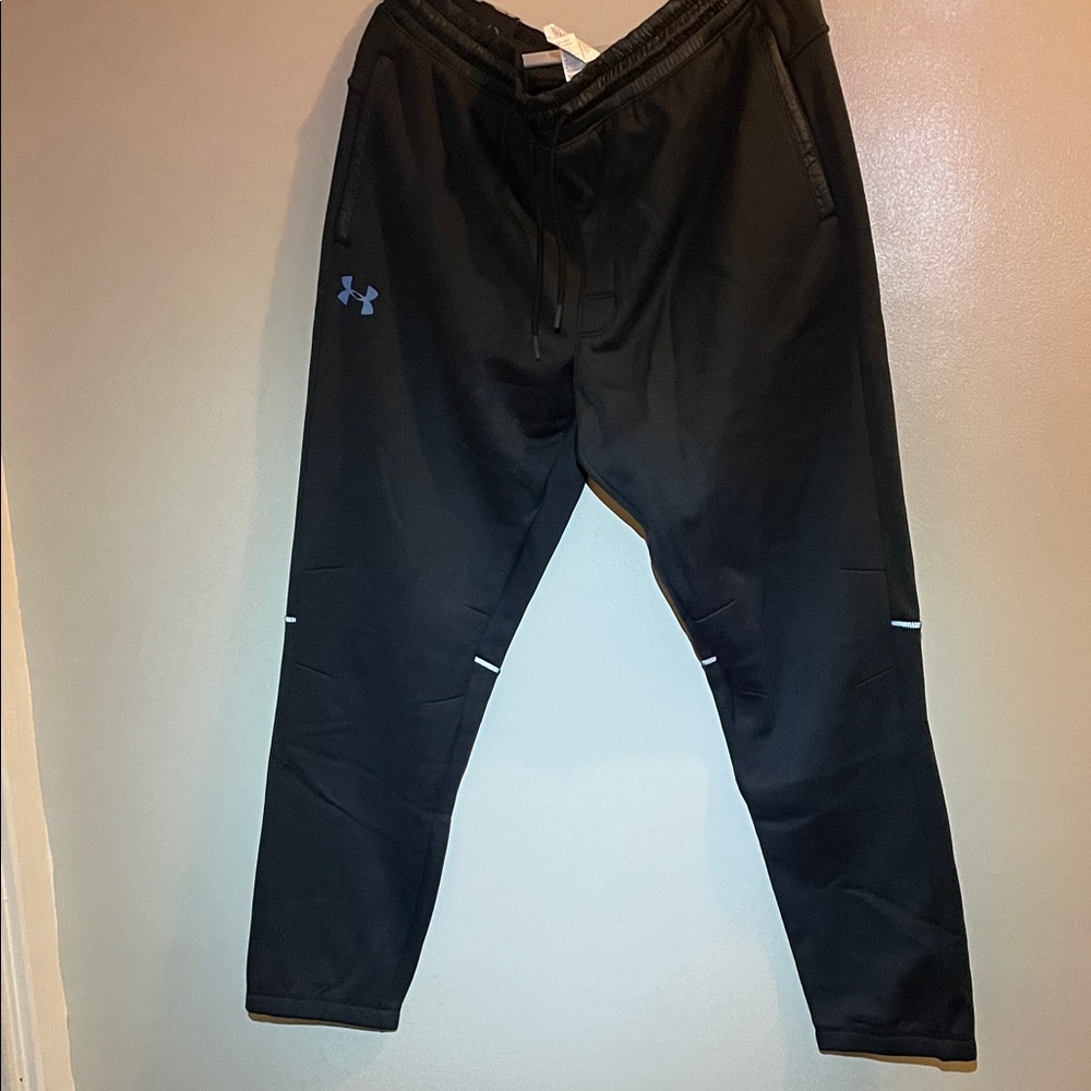 Under Armour Black Pants with Blue Logo